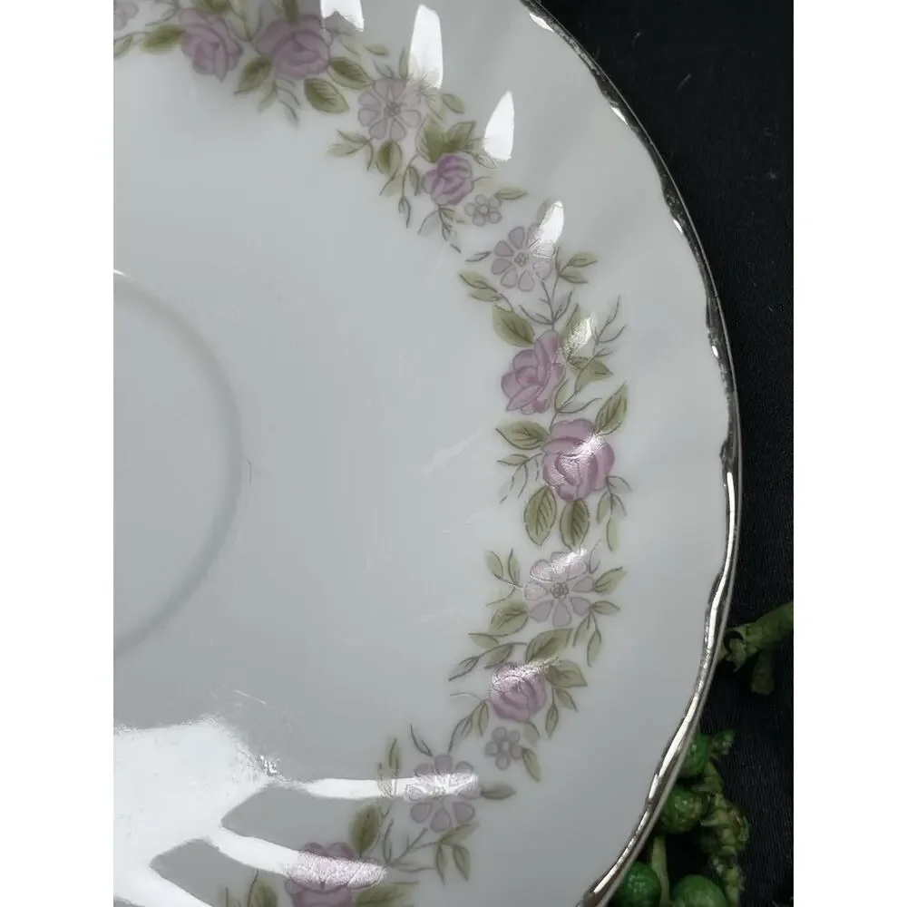 Vintage Dansico Teahouse Rose teacup and saucer set With Pink Florals
